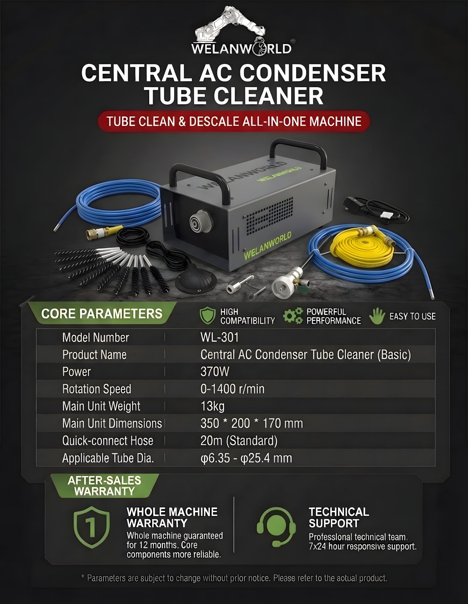 Handheld Portable Flexible Shaft Hvac air Conditioner Duct Power Chimney Cleaning Machine - Image 2