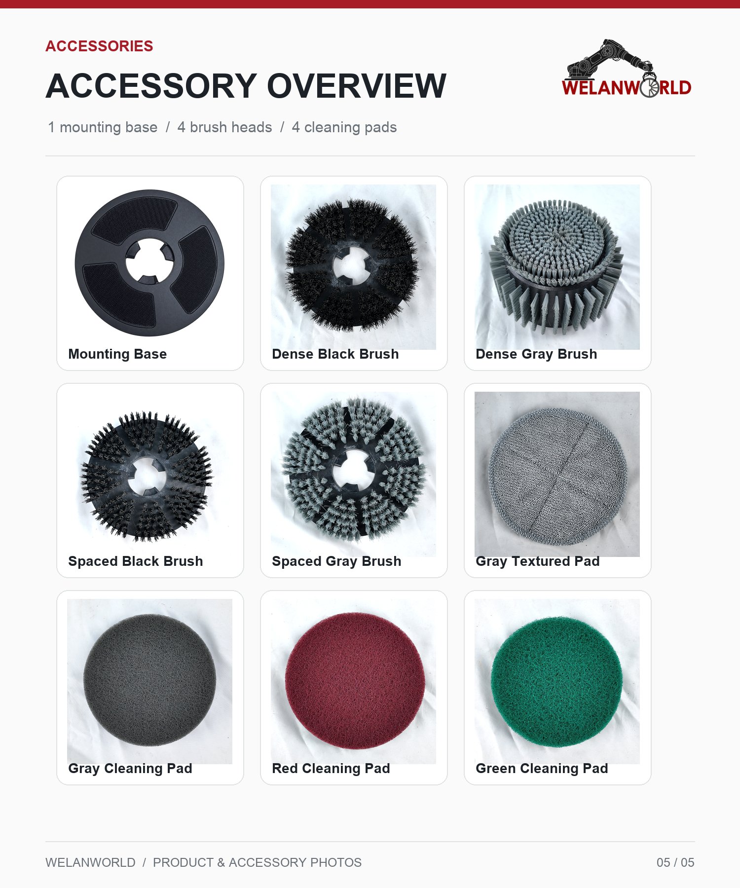 Cordless Telescopic Motor Scrubber 7.5 Inch Electric Floor Cleaning Brush Power Scrubber for Patio Tile Concrete Pool Deck - Image 3