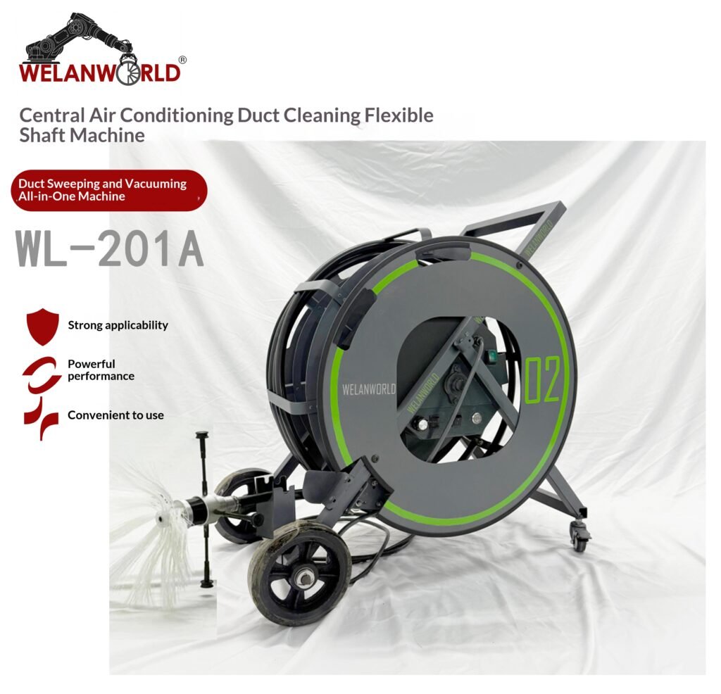 Rotary Brush Duct Cleaning Equipment Clean Circular and Rectangular Ducts Cleaning Machine